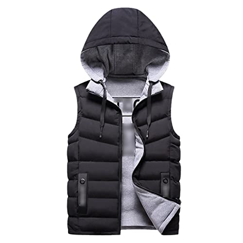 Chaleco de invierno para hombre chaqueta sin mangas de alta resistencia HQ9917black