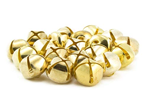 0.75 inch 20mm Gold Small Craft Jingle Bells Charms 30 Pieces
