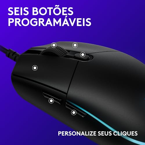 Mouse Gamer Logitech G203 LIGHTSYNC RGB - foto 6