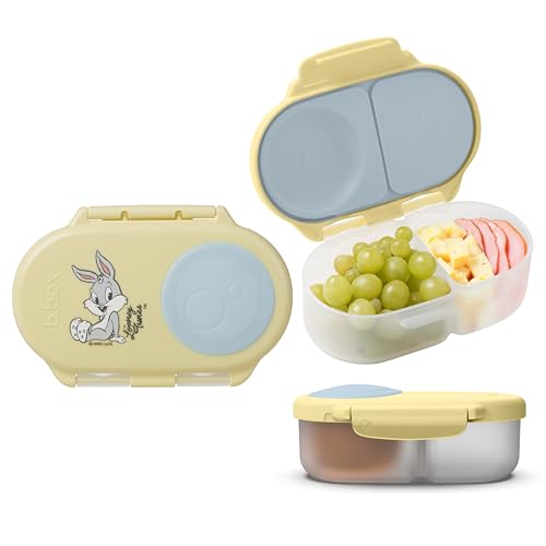 B.Box Mini Contenitore Per Il Pranzo Per Bambini Con Scomparti Looney Tunes | Bento Box, 2 Scomparti A Prova Di Perdite, Contenitore Per Piatti E Snac