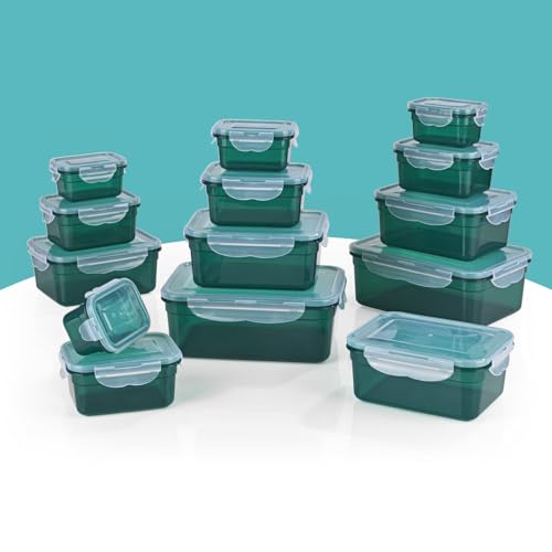 Foto von GOURMETmaxx Frischhaltedosen mit Deckel Klick-it 14-Dosen-Set | Aufbewahrungsbox für Meal Prep | Luftdichte, auslaufsichere & stapelbare Vorratsdosen mit Deckel | BPA-frei