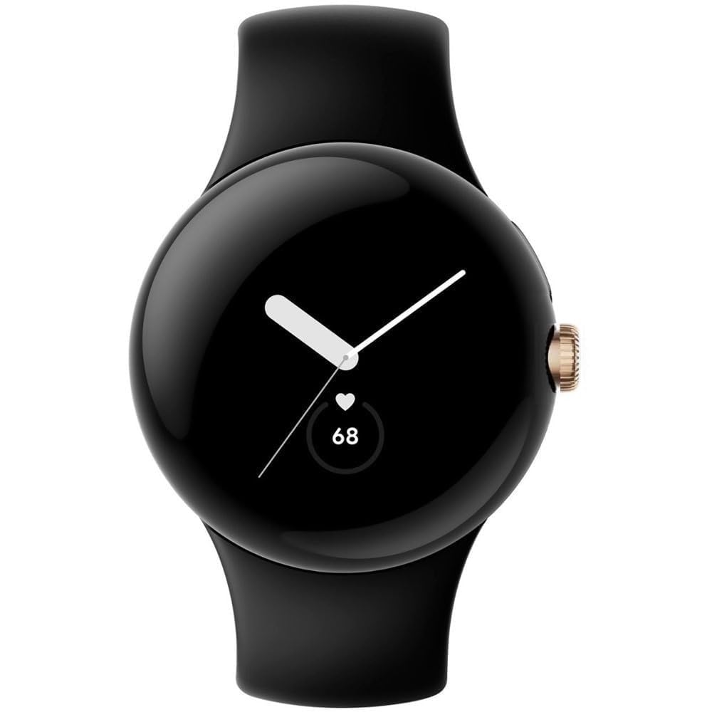 Google Pixel Watch 41mm Smartwatch with WiFi, GPS, BT and Heart Rate Monitor in Bulk Packaging (Gold Charcoal)