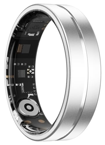 Smart Ring for Men Women with Blood Pressure Monitor Men's Health Ring Gesture Control Heart Rate Monitor Sleep Tracker Fitness Ring Pedometer Step counte Waterproof Compatible with iOS Android Phones