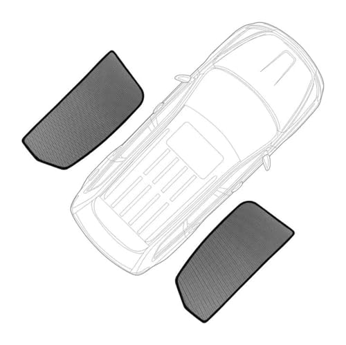 Cortinillas para Coche para O&Pel para Astra K Hatchback 2015-2022 Parasol Magnético para Parabrisas Delantero Cortina Lateral Trasero para Ventana Bebé(2PCS Rear Window)