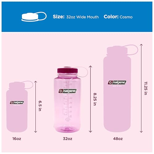 Image of Nalgene 32 oz Wide Mouth Water Bottle | BPA-Free, Durable & Leak Proof, Lightweight Bottle for Hiking & Gym, Work & Travel