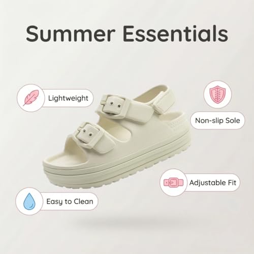 Image of Toddler Buckle Sandals Open Toe Water Sandal with Adjustable Back Strap for Boys Girls