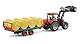 bruder 02220 - Ballentransportanhänger mit 8 Rundballen - 1:16 Ballenwagen Bauernhof Landwirtschaft Transport-Anhänger Heu-Ballen Stroh Zubehör Traktor Ballenpresse