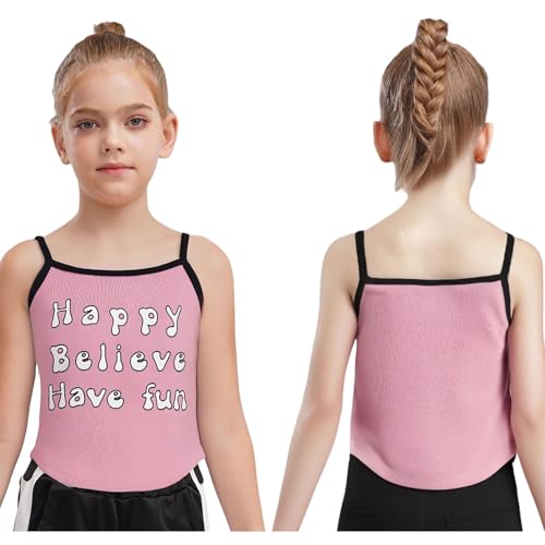 YiZYiF Girls Slim Fit Undershirts Sleeveless Cami Dance Tank Tops Soft Shirts Spaghetti Strap Vest