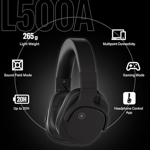 ヤマハ(YAMAHA) ワイヤレスヘッドホン YH-L500A(B) の商品画像 4