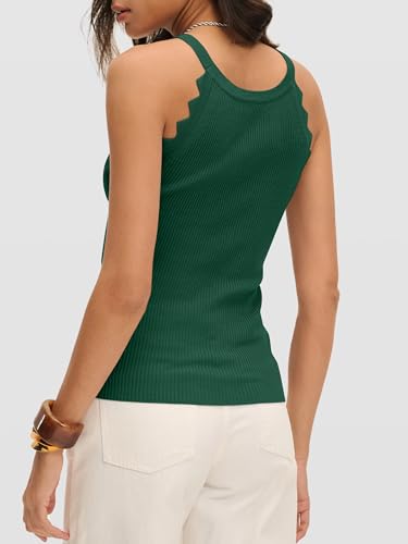 Image of ANRABESS Womens Summer Tank Tops Sleeveless Ribbed Camisole | Spaghetti Strap Cami Sweater, Soft Lightweight, Slim Knit, Casual Beach Vacation Travel Office Clothes, Spring Fall Layering