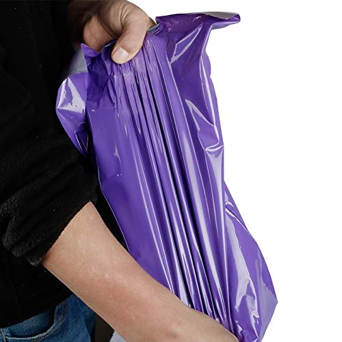 Buste Per Spedizioni,Buste Spedizione 100 buste di posta in materiale PE impermeabili viola nuove buste di imballaggio stampate con sacchetti di immagazzinaggio di corriere autosigillanti(Color:38x52c