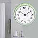 Yosoo wasserdichte Dusche Uhr mit Saugnapf Runden Arabischen Digitalen Zifferblatt für Bad Dusche Uhr Bad Küche Zubehör Banduhr Wandmontage(grün)