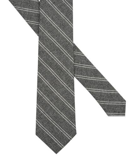 Image of BELLUNO Men's 2.5 inch Skinny Solid Cotton Linen Ties
