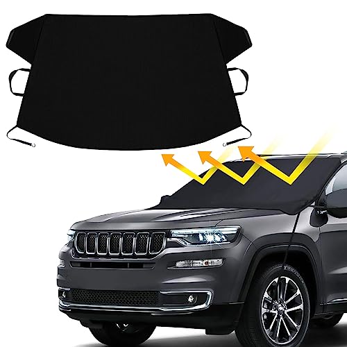 Car Windshield Cover Large Enhanced 600D Oxford Fabric Windshield Frost