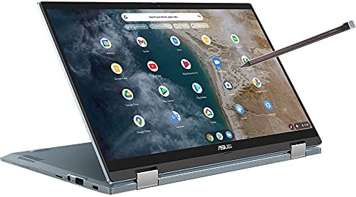 ASUS Touchscreen Full HD 14 inch ChromeBook CX5400FMA Laptop (Intel Core i3-1110G4, 8GB RAM, 256GB SSD, Chrome OS, Touchscreen, Backlit Keyboard) Includes Stylus Pen