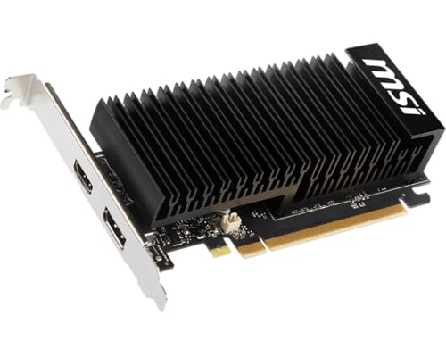 Gaming GeForce GT 1030 4GHD4 LP OC - Scheda grafica a basso profilo (Boost Clock: 1430 MHz, velocità di memoria: 2100 MHz, 4 GB DDR4, 64 bit, DP/HDMI) - Scheda video - Immagine 2