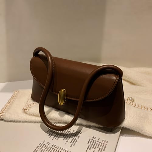 Bolso de hombro retro para mujer cuero pequeño tote miniatura 6