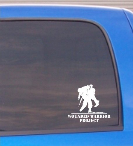 Wounded Warrior Project Vinyl Decal Sticker White