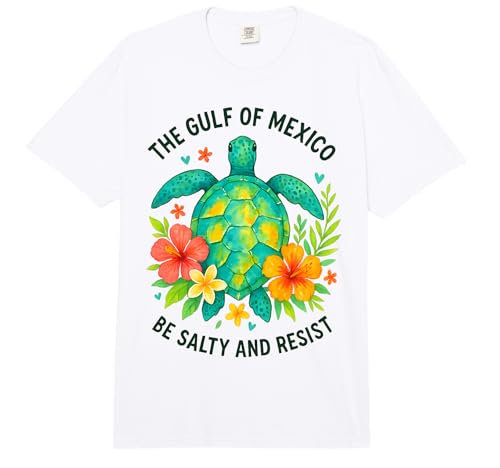 The Gulf of Mexico Be Salty and Resist Sea Turtle Comfort Colors Adult Heavyweight T-Shirt