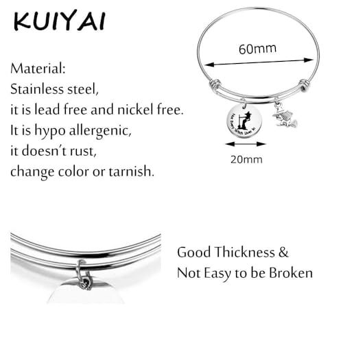 KUIYAI Halloween Witch Gift Not Every Witch Lives Bracelet Witch On Flying Broom Pendant Bangle Funny Halloween Jewelry4