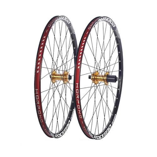 24/26/27.5/29C` X[ANX }EeoCNzC[Zbg wA~ 15x100mm/12x142mm fBXNu[L 32H nu 7/8/9/10/11Xs[hΉ(Gold,26'')