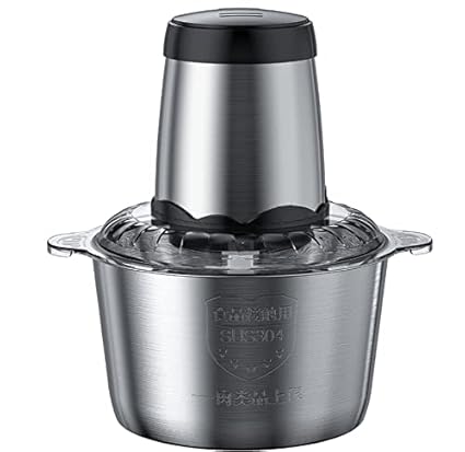 Zinley Stainless Steel Electric Meat Grinder, Meat Mincer With Bowl, 200W, Capacity: 2L, (Silver)