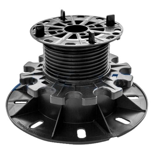Stratarise Black Multi-Level Adjustable Support Pedestals - 60Mm To 115Mm - 30 Pack (With 4Mm (5/32") Spacer Tabs)