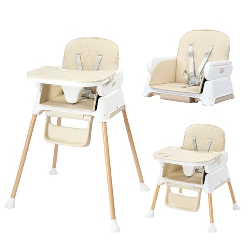BONNLO Chaise Haute Bébé Évolutive, 6 Mois - 3 Ans (max. 15 kg), Chaise Haute Légère (5 kg), Siege Pliante, Siege d'Appoint,Chaise à Manger pour Bebe...