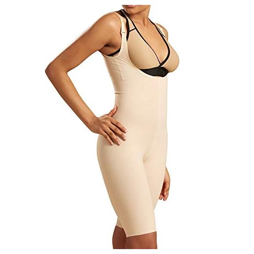 MARENA Recovery Knee-Length Compression Girdle with High-Back - M, Beige