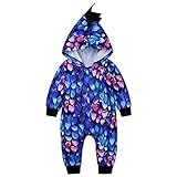 AGQT Baby Boys Dinosaur Hooded Romper Halloween Animal Cartoon Dragon Costume Multicoloured One...