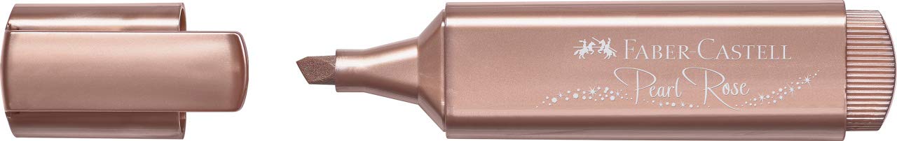Faber-Castell Textliner 46 Metallic Pearl Rose Textmarker – Box mit 50 Stück