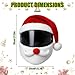 Ksheria Christmas Santa Motorcycle Helmet Cover,Full Face Dust Cap, Cartoon Fluffy Plush Set for Men & Women, Easy to Install Christmas Motorcycle Helmet Cover for Fun Christmas Rides
