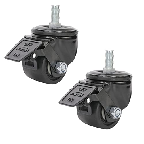 Roulettes pour meubles anti-rayures pivotantes 75mm nylon avec douilles