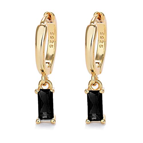 Mocicafier Small Gold Hoop Earrings With Green Drop, Gold Huggie Hoop Earrings For Women 14K Gold Hoops Hypoallergenic Jewelry For Girls and Men 2PCS, 14K Gold, not