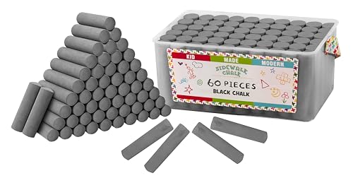 Kid Made Modern 60 Count Pack of Sidewalk Chalk Black
