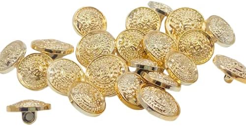 B&C Fancy Golden Buttons for Coat/BLAZZERS/Ladies Suit and Dresses (Set of 12 Buttons-6 Large +6 Small)(Golden 003)