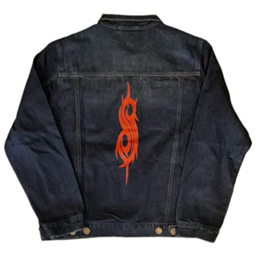 Slipknot Denim Jacket Tribal Band Logo The End So Far Official Unisex Blue2