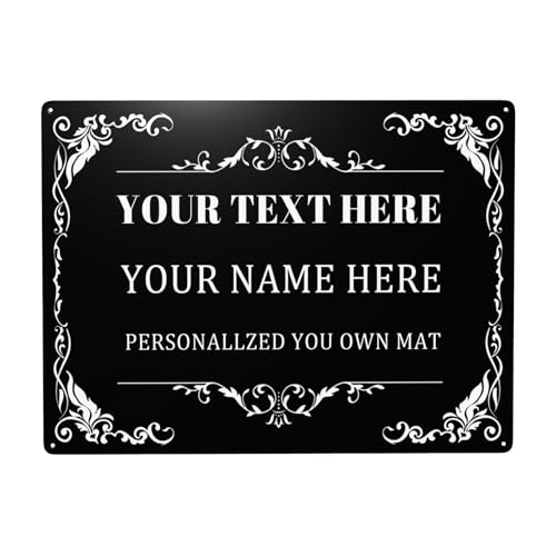 Panneau métallique extérieur personnalisé - Concevez votre propre panneau en tôle - personnalisé avec photo/texte/logo - Panneau sur mesure pour...