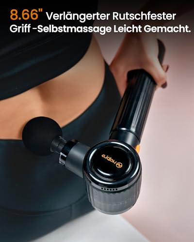 Massagepistole,Napre Massage Gun Massage Pistole mit Verlängerungs Griff und 3 Einstellbaren Winkeln,Muskel...