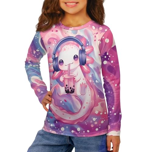 Image of Uourmeti Teens Girls Long Sleeve T Shirts Fall Outfits Boys Active Sportswear Running Tops