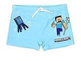Minecraft Badehose mit elastischem Bund und Schnüren hellblau (as3, Numeric, Numeric_128, Regular)