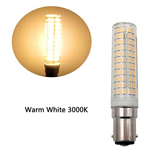 Lxcom Lighting Ba15D Led Corn Bulb Dimmable 15W Double Contact Bayonet Base 136 Leds 2835 Smd 120W Equivalent Jd Type T3/T4 Halogen Bulbs Warm White 3000K For Sewing Machine Lamp Ceiling Fans, 4 Pack #TOP2