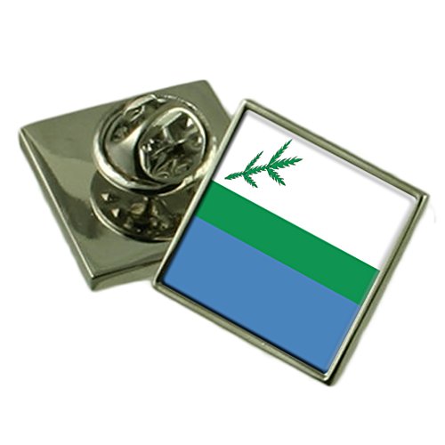 Grabado personalizado de labrador en insignia de solapa el regalo ideal con bandera