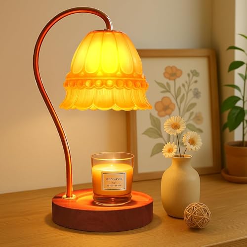 Droyek Beautiful Candle Warmer Lamp, Dimmable Height and Brightness Adjustable, Birthday Gifts, Electric Wax Melt Warmer for Scented Jar Candles, Home Bedroom Decor Decorative Decoration
