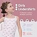 Feathers Girls Pink Butterfly Print Tagless Cami Super Soft Undershirts (3/Pack)
