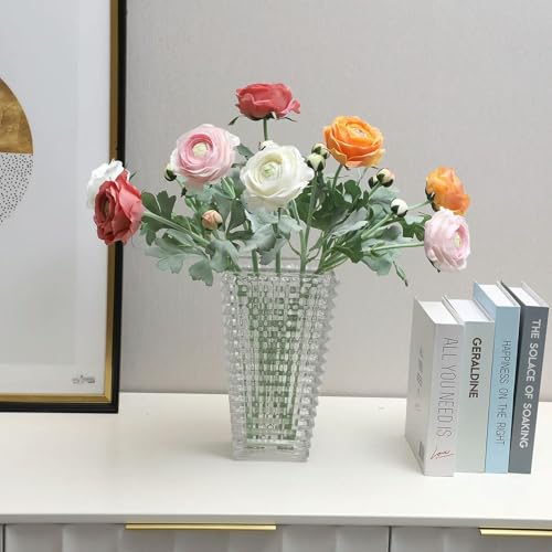 TVIVID Hochwertige künstliche Tau-Lotus, True Touch, Simulationsblumen, Balkon, Garten, Dekoration, falsche rosa Blume, Latex-Tau-Lotuszweig