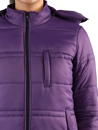 Image of CHKOKKO Women's Winter Quilted Jacket Purple XL
