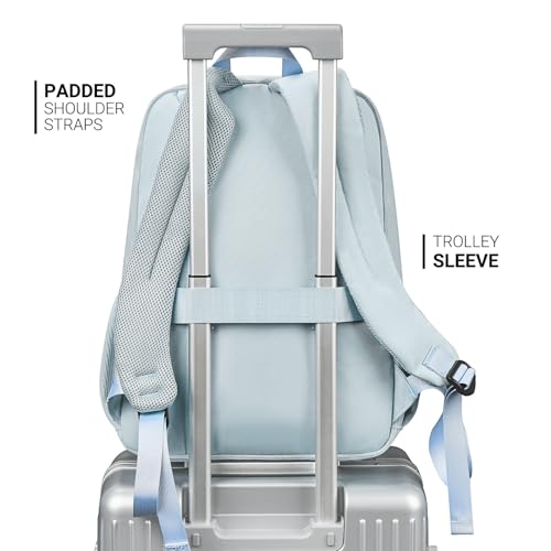 Image of ZORFIN 26L Backpack for College, and Travel: Corduroy Bookbag - Sky Blue