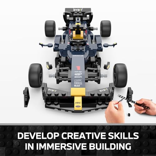 Image of 1 /24 Officially Licensed Building Bricks for Oracle RedBull F1 Race Car - 333PCs Collectible Free Wheel Model Building Kit - Ideal Gifts for Play & Display for Kids, Teens & Adults Ages 6+