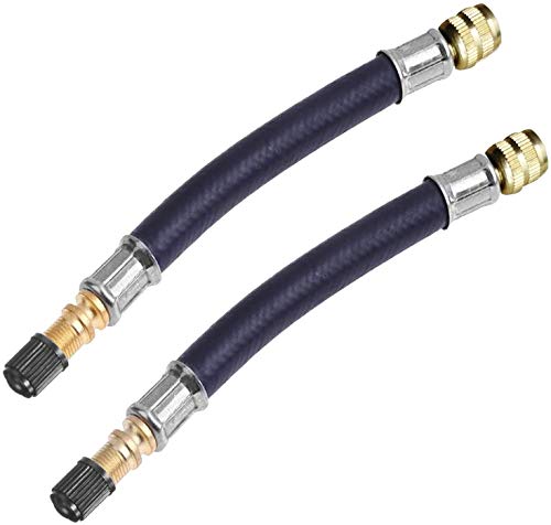 Bujingyun Flexible Gummi-Verlängerung für Reifenventil-Adapter mit Ventilkappe für universelle Autos LKWs Motorräder Fahrräder (210 mm)